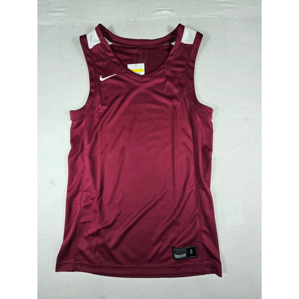 Nike Team Basketball Jersey Mens Small Maroon Dri-FIT Tank Top DN6594-612